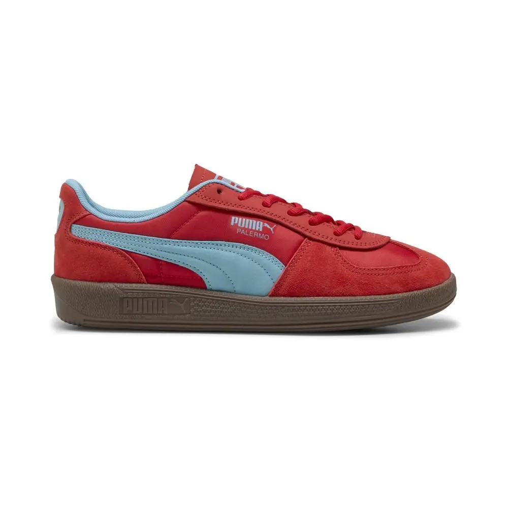Puma Palermo Pop Lace Up Mens Red Sneakers Casual Shoes 40325701