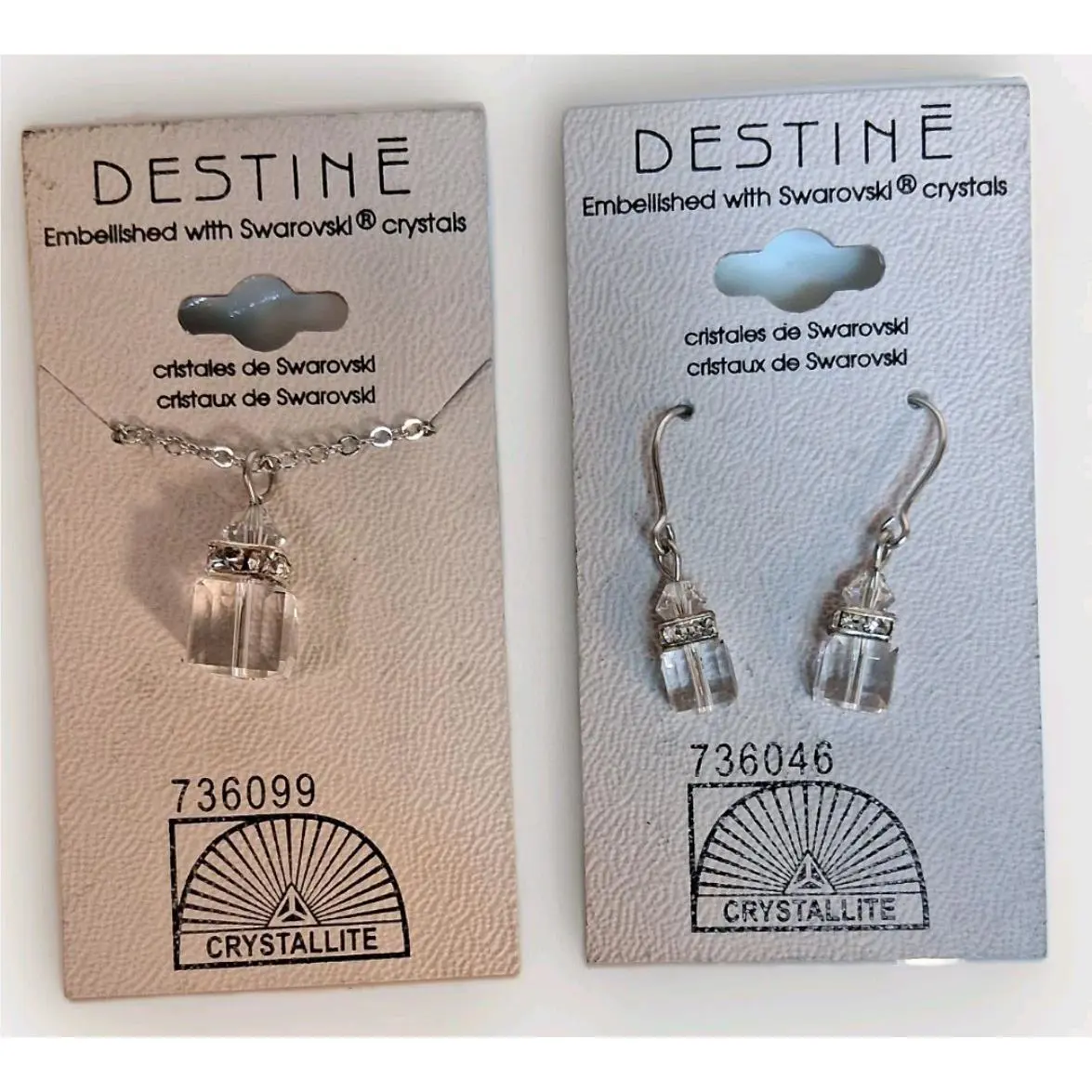 Swarovski Crystals Earring Necklace Set Destine Embellished Crystallite