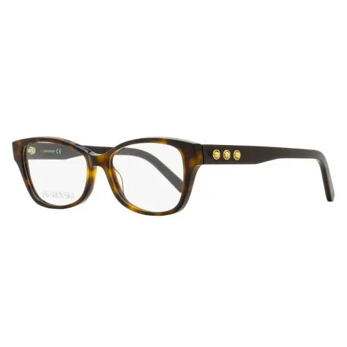 Swarovski Rounded Rectangular Eyeglasses SK5430 052 Dark Havana 53mm