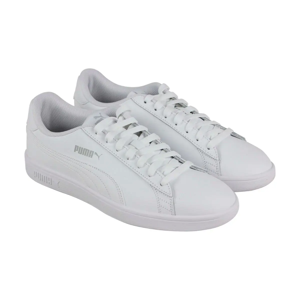 Smash V2 L 36521507 Mens White Leather Lifestyle Sneakers Shoes 11.5 by Puma