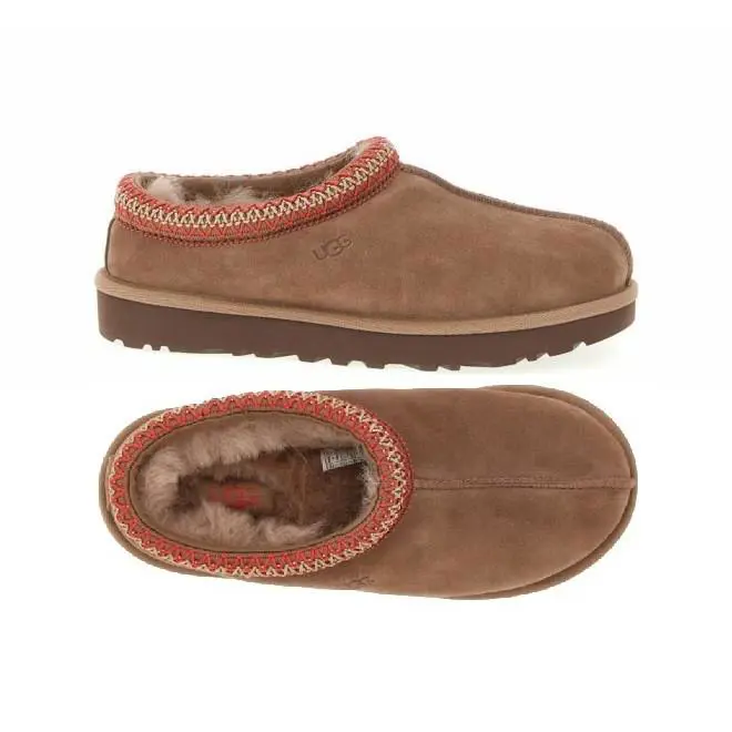 Ugg Women`s Tasman II Braid Collar Slippers Shoes Rocky Oak - Rocky Oak