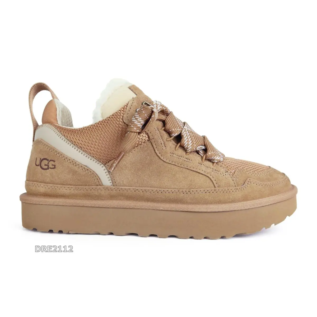 Ugg Lowmel Chestnut Suede Fur Shoes Womens Size 9