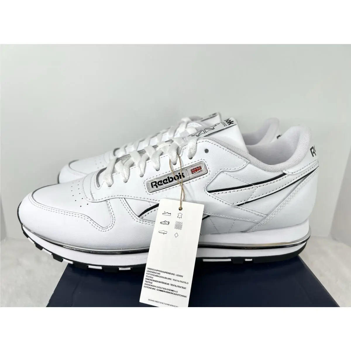 Reebok shoes - Reebok Classic Leather Clip - Classic Leather Clip - 100202357 - White, Black, Grey 1