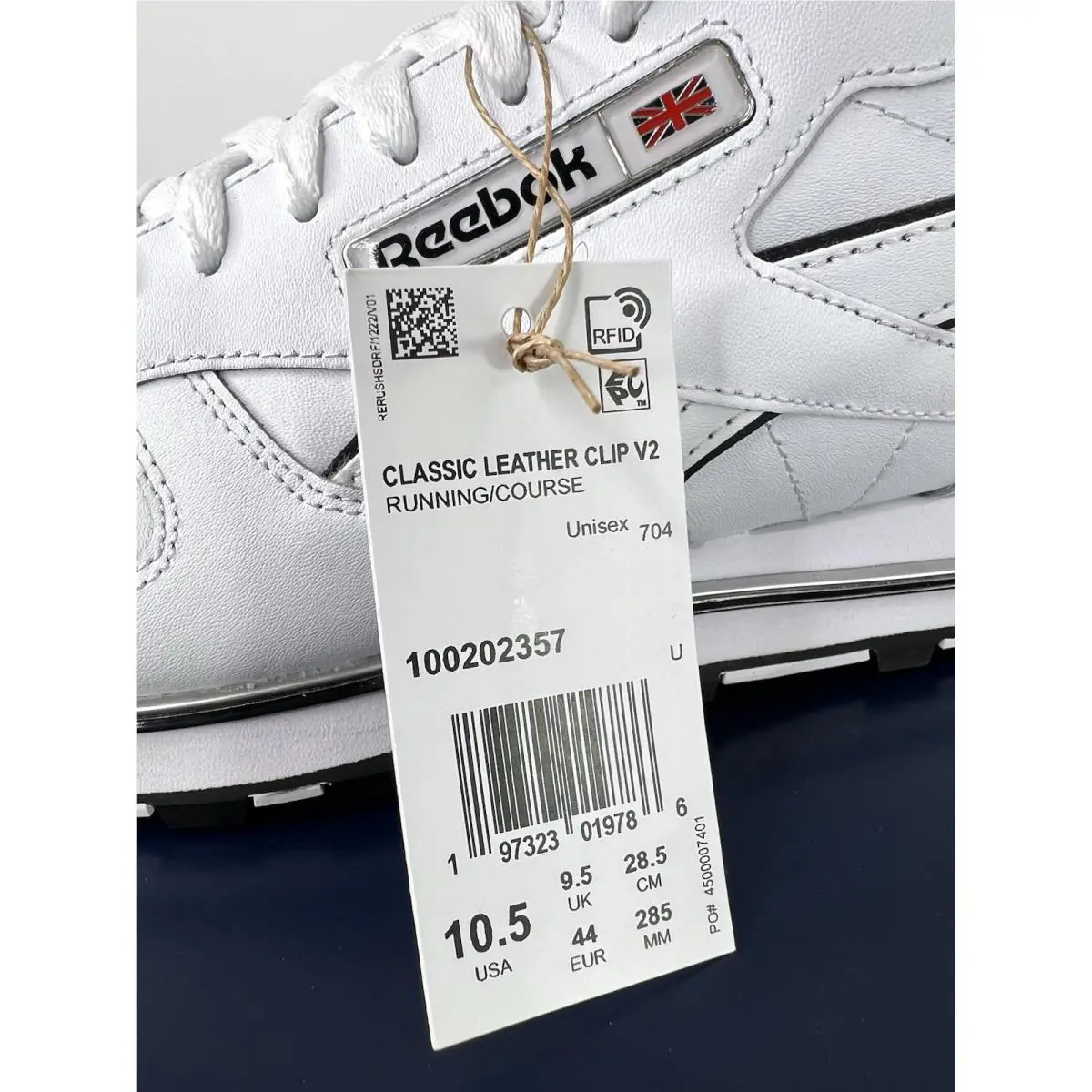 Reebok shoes - Reebok Classic Leather Clip - Classic Leather Clip - 100202357 - White, Black, Grey 3