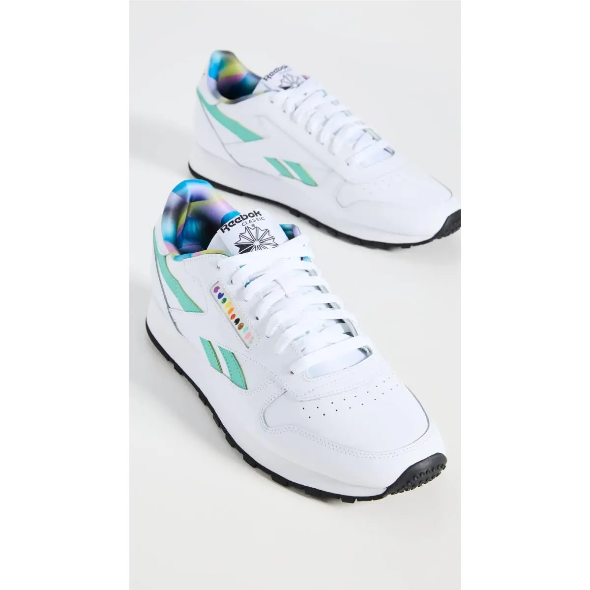 Reebok shoes - Classic Leather - Classic Leather - ID9520 - White/Semi Classic Teal/Lilac Glow (UPC: 195749662517) 11