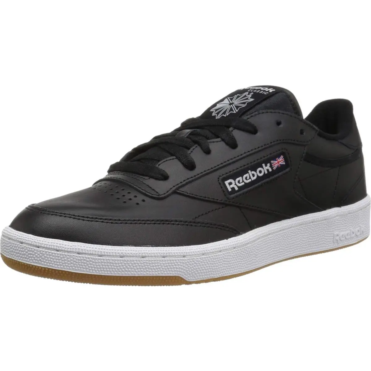 Reebok Men Club C 85 Tennis Shoe AR0458 Black/white Gum Size 7 M US