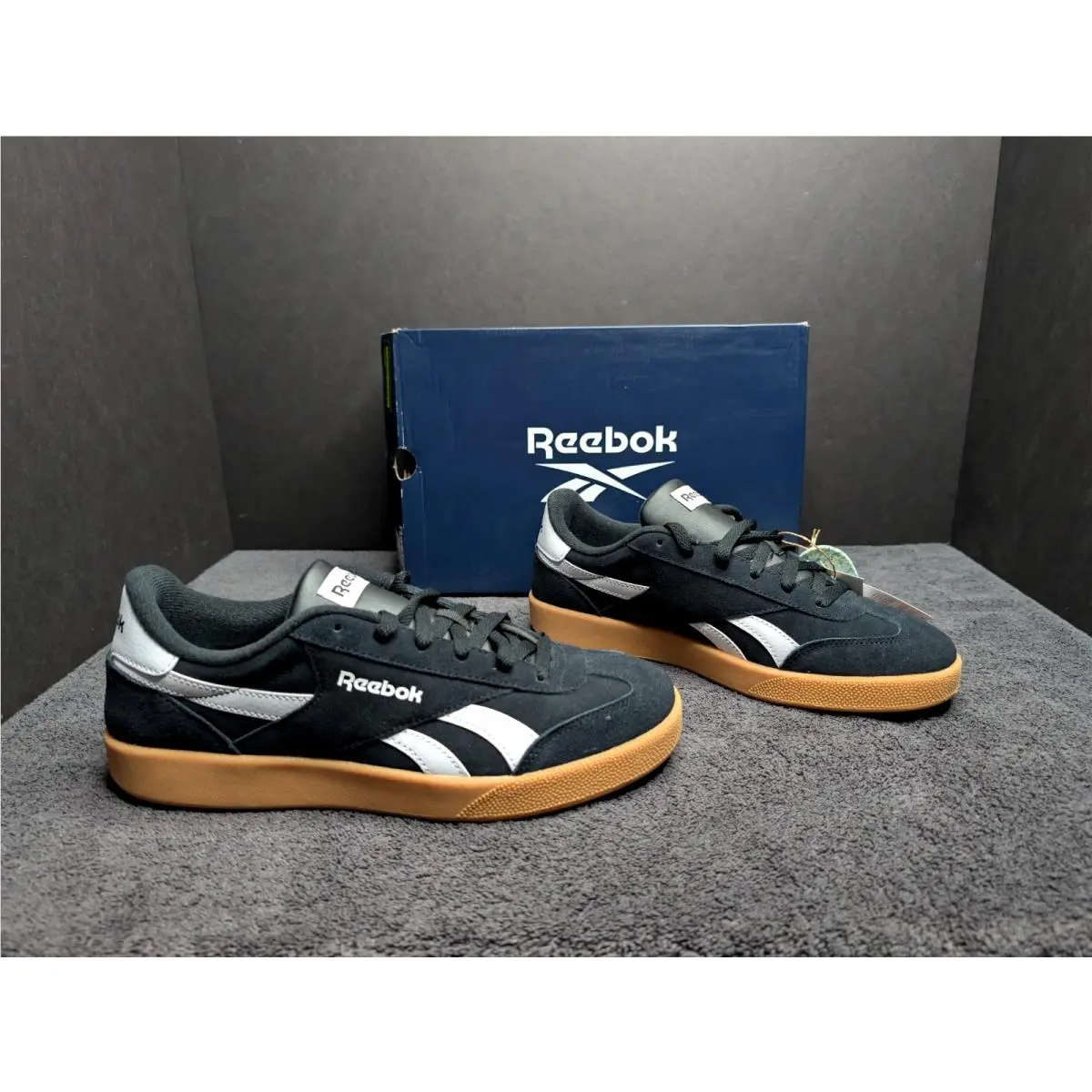 Reebok Smash Edge Tennis Shoes Black White Gum - Mens Size 9 100208243