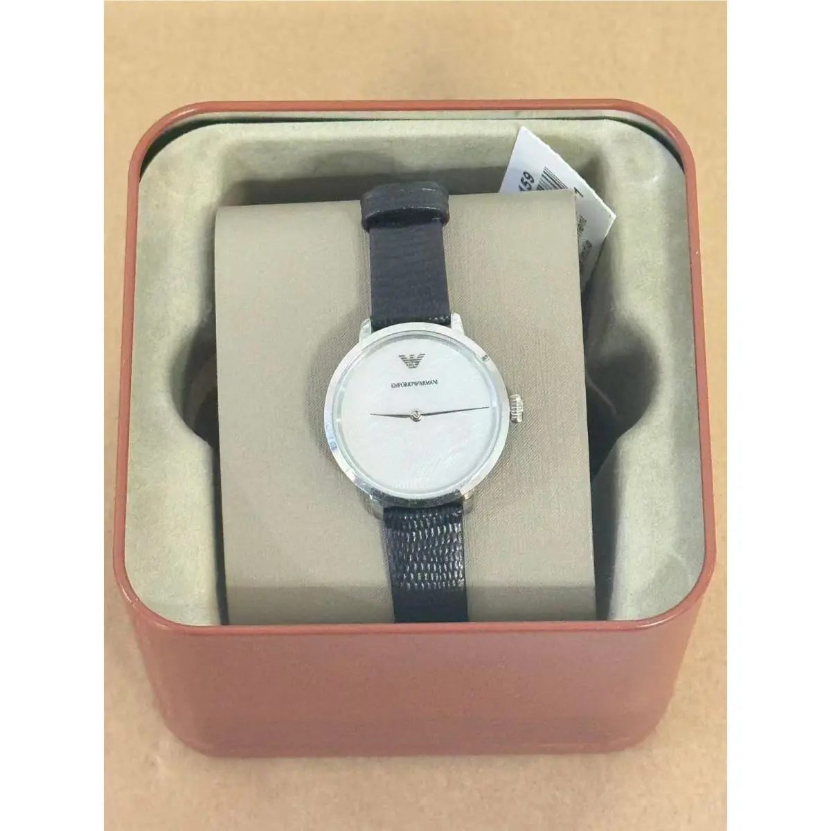 Emporio Armani Modern AR11159 Ladies Watch Black Leather Strap