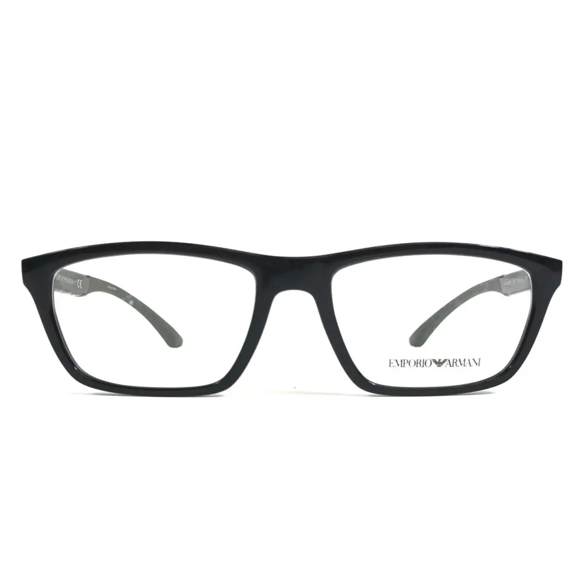 Emporio Armani Eyeglasses Frames EA3087 5017 Black Green Rectangle 56-18-145
