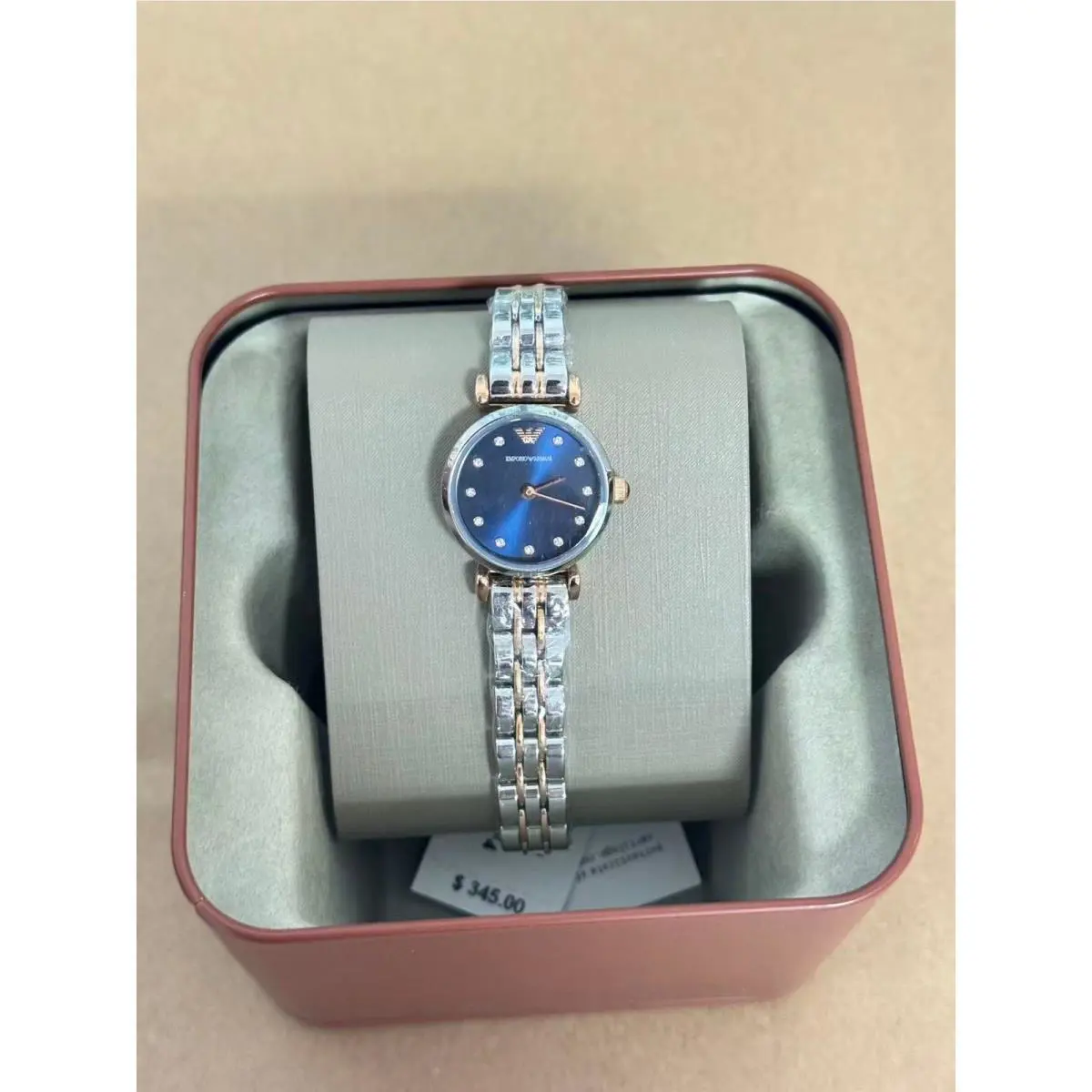 Emporio Armani Gianni T-bar AR11222 Ladies Watch with Blue Dial
