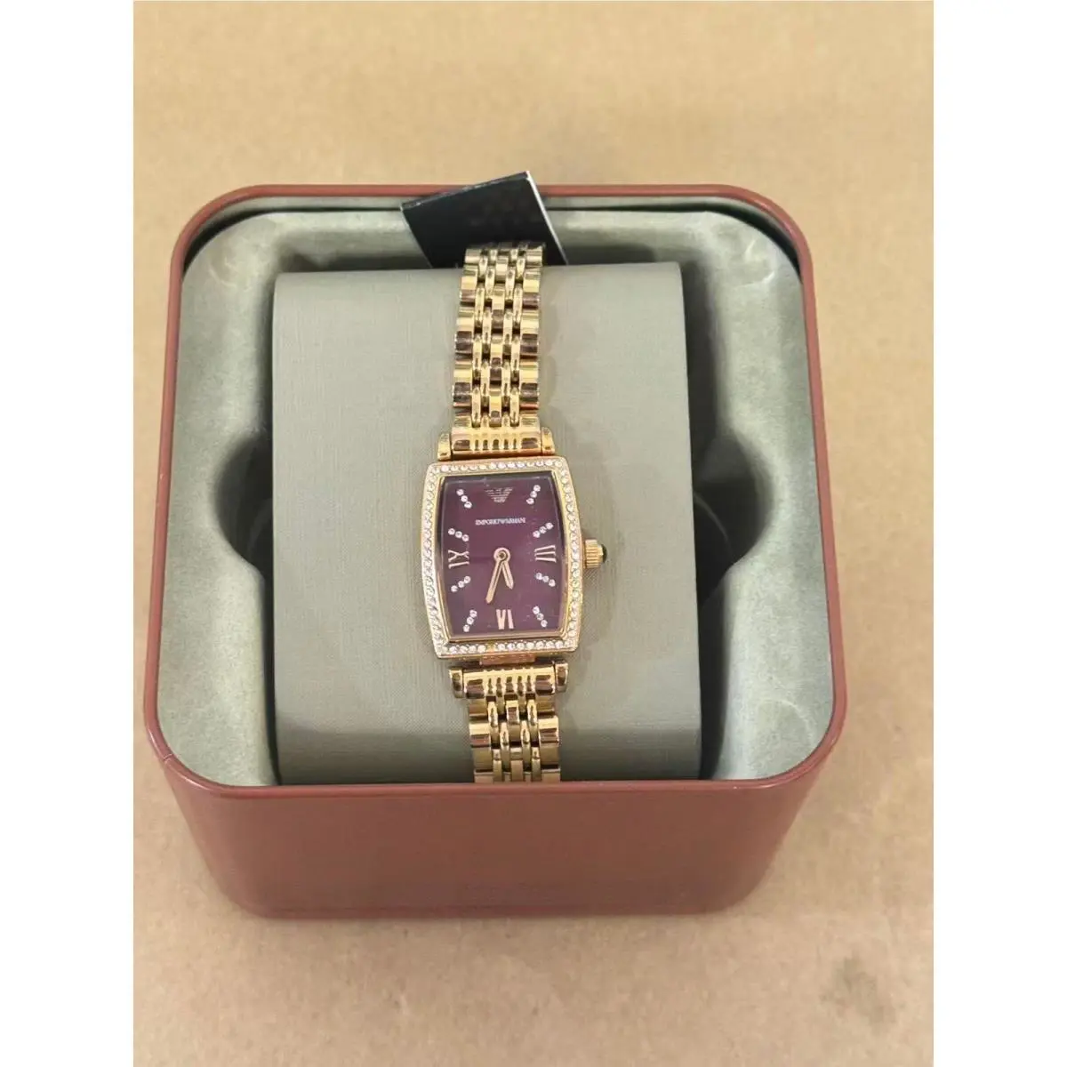 Emporio Armani AR11488 Ladies Watch with Purple Crystals Dial