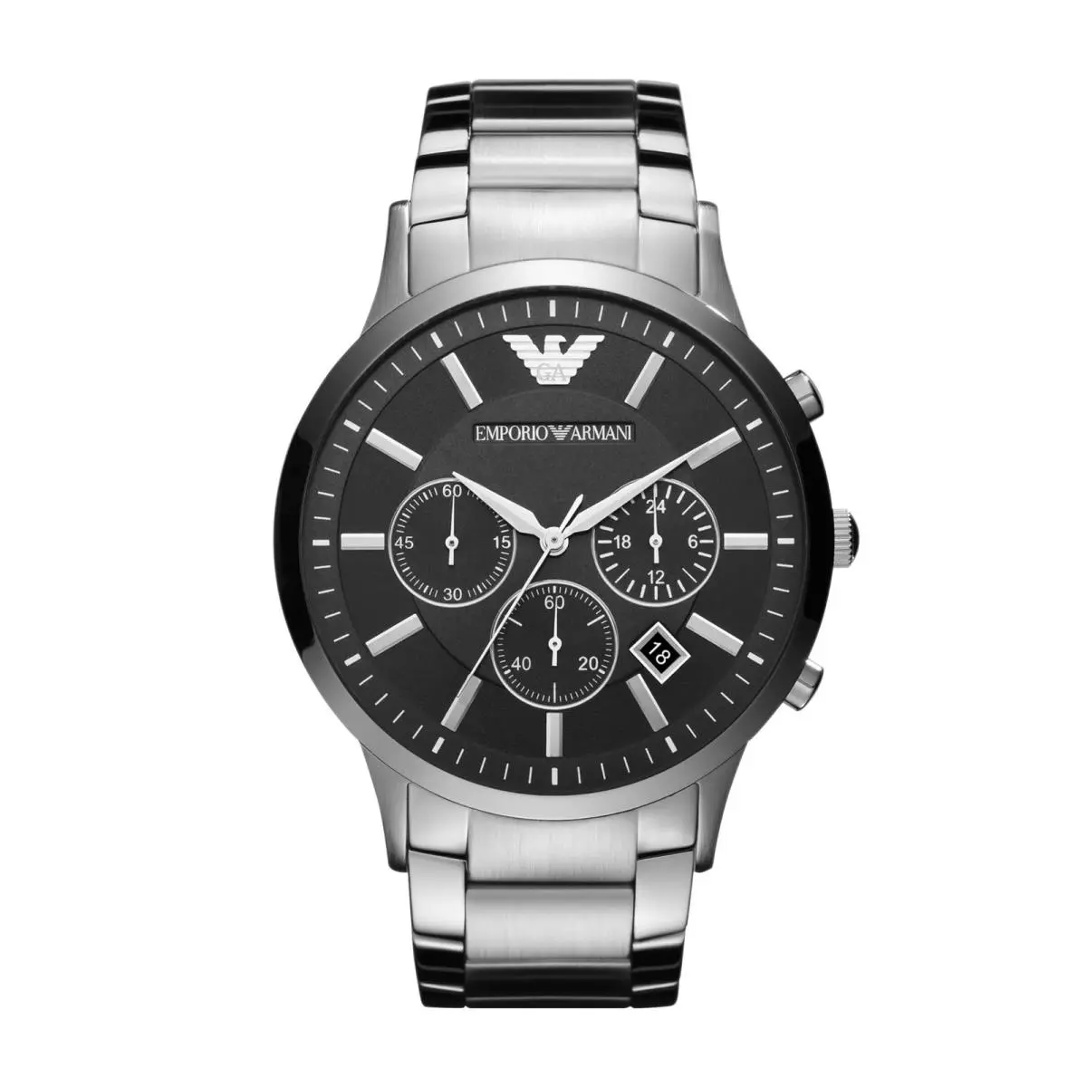 Men`s AR2460 Dress Silver Watch by Emporio Armani