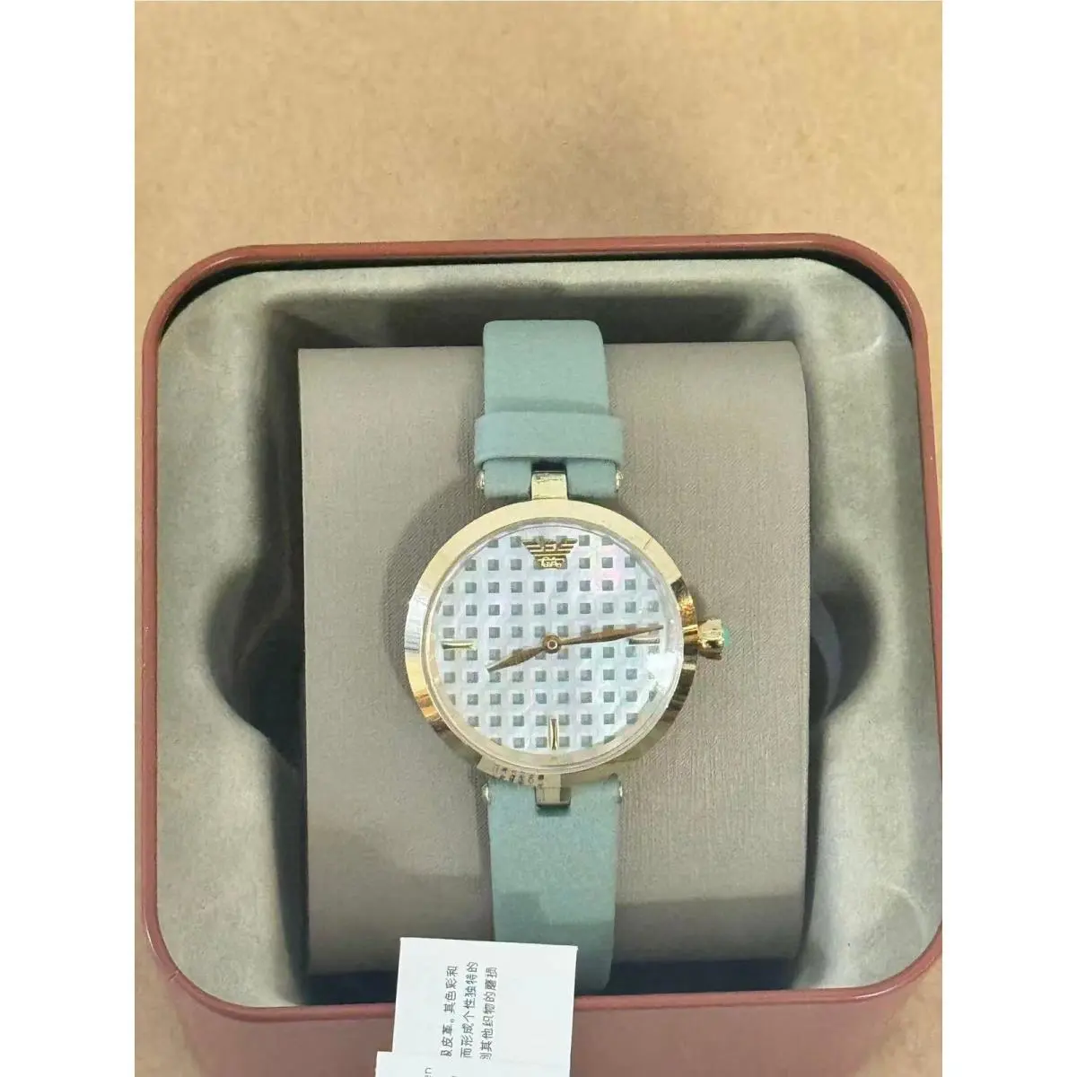 Emporio Armani Arianna AR11314 Ladies Watch with Green Leather Strap