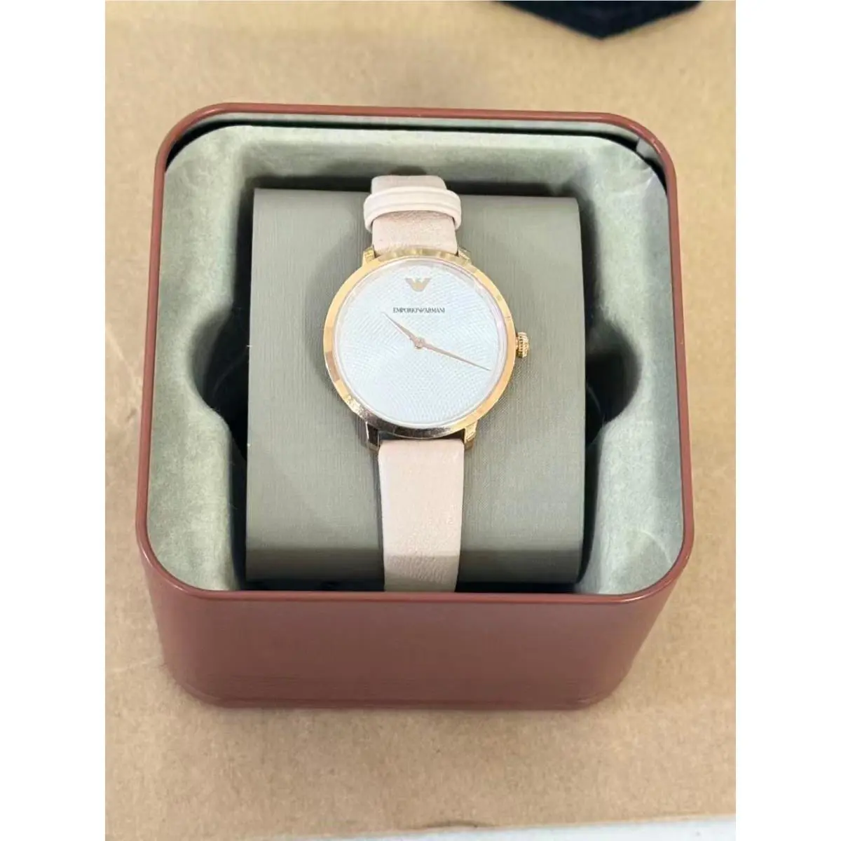 Emporio Armani Modern AR11160 Ladies Watch with Silver Patterned Dial
