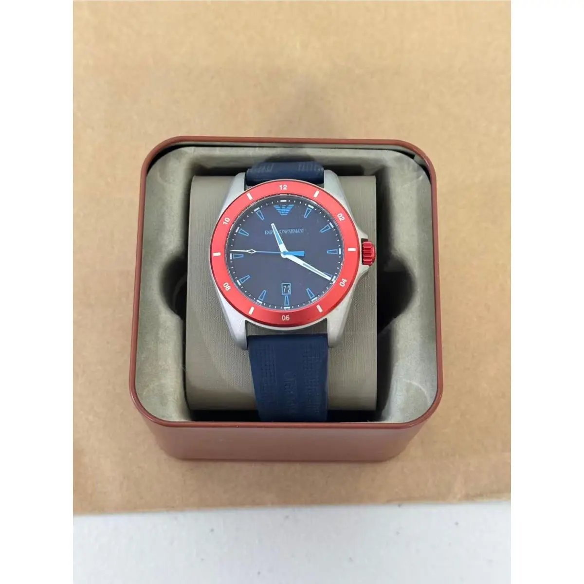 Emporio Armani Sigma AR11217 Men`s Watch with Blue Dial