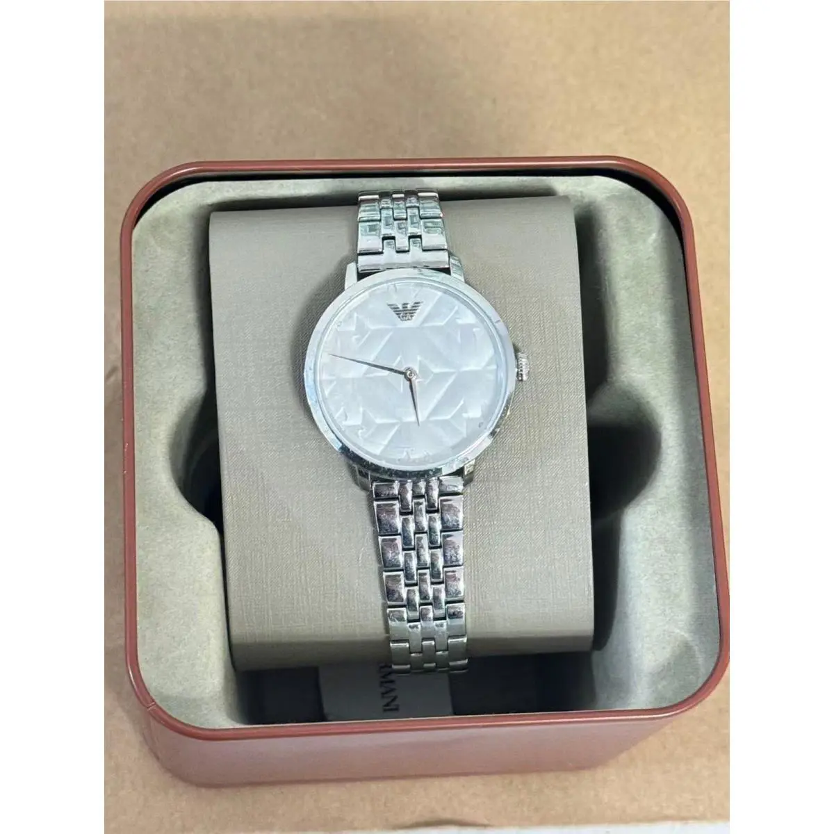 Emporio Armani AR11213 Women`s Watch Modern Slim Silver Dial