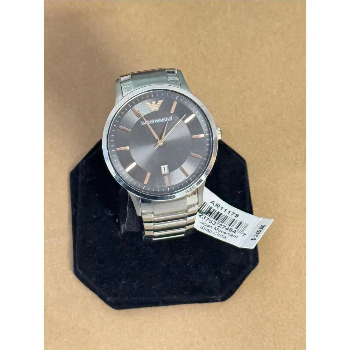 Emporio Armani AR11179 Renato Quartz Black Dial Men`s Watch