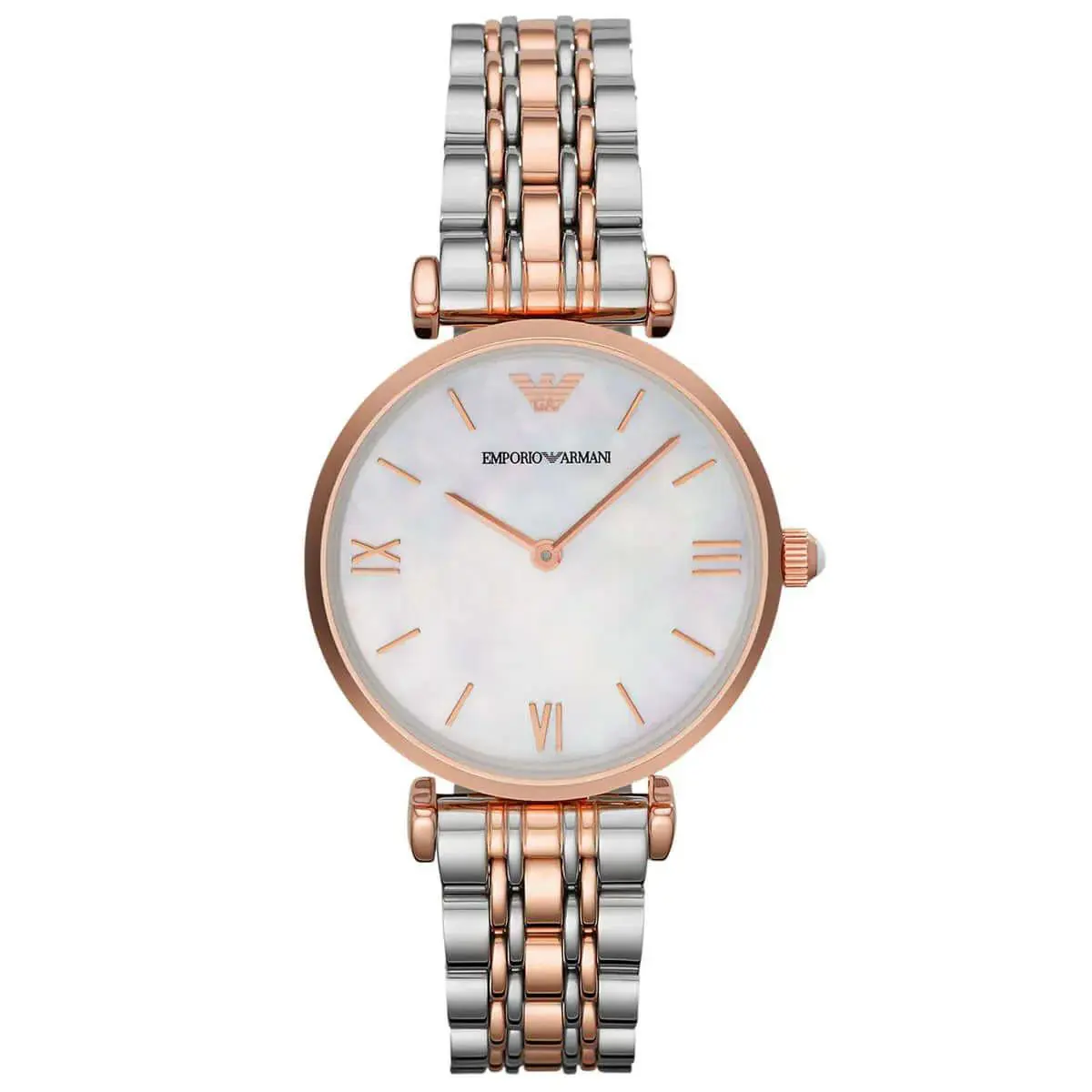 Emporio Armani AR1683 Women`s Two-hand Two Tone Stainless Steel Watch
