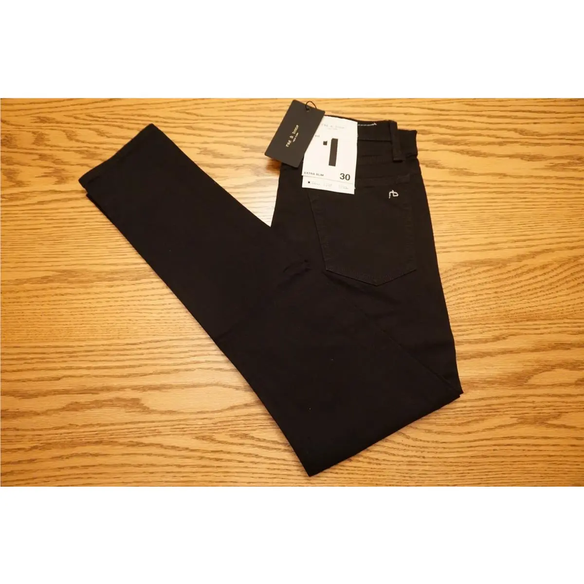 Men`s Rag Bone York Jeans Size 30 x 30 Fit 1 Extra Slim Black