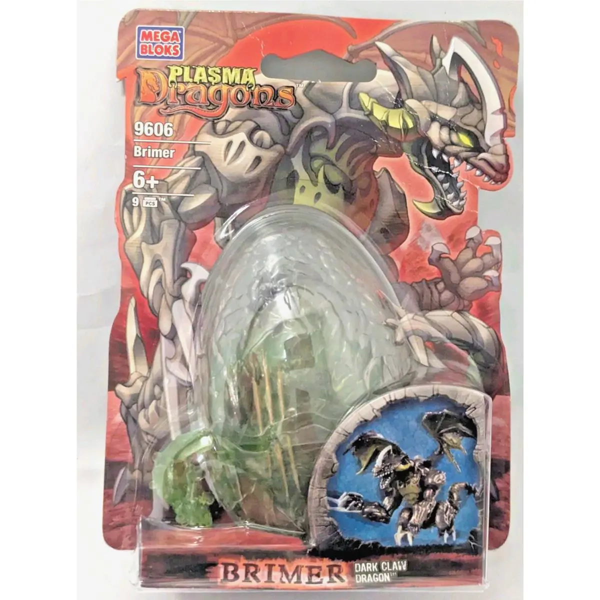 Mega Bloks Brimer Plasma Dragons Set 9606 Dark Claw Dragon 9 Pces