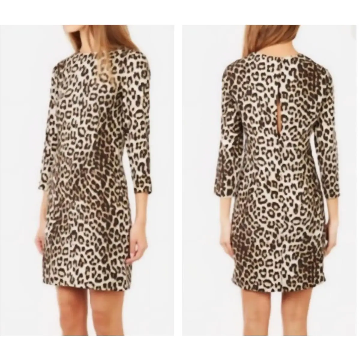 Rag Bone Usa Made Leopard Dress Silk Animal Print 8 Back Keyhole