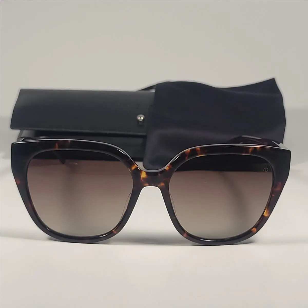Rag Bone RNB1073/S 086 HA Square Sunglasses Havana Frame Brown Gradient Lens