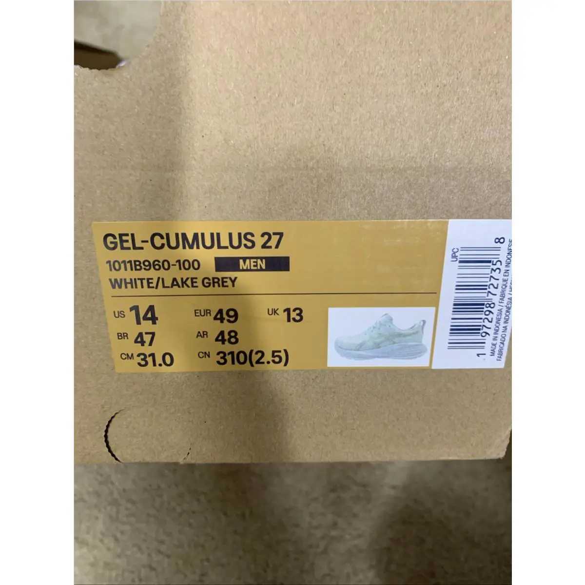 Asics shoes - GEL-CUMULUS 27 - 1011B960100 - White 8