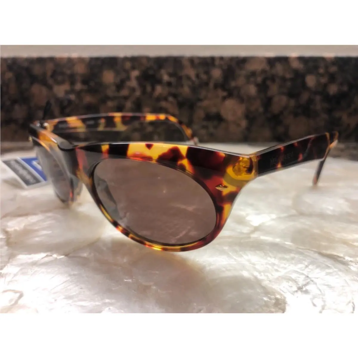 Neaw  LT Brown Tortoise Vintage Sunglasses 6504 Y528 140 by Yves Saint Laurent