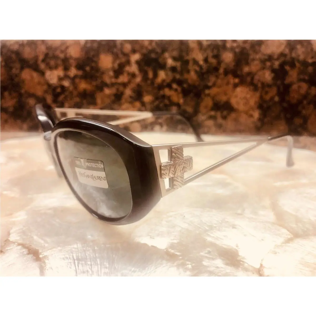 Silver Cross Black Sunglasses 6546 Y505 135 by Yves Saint Laurent