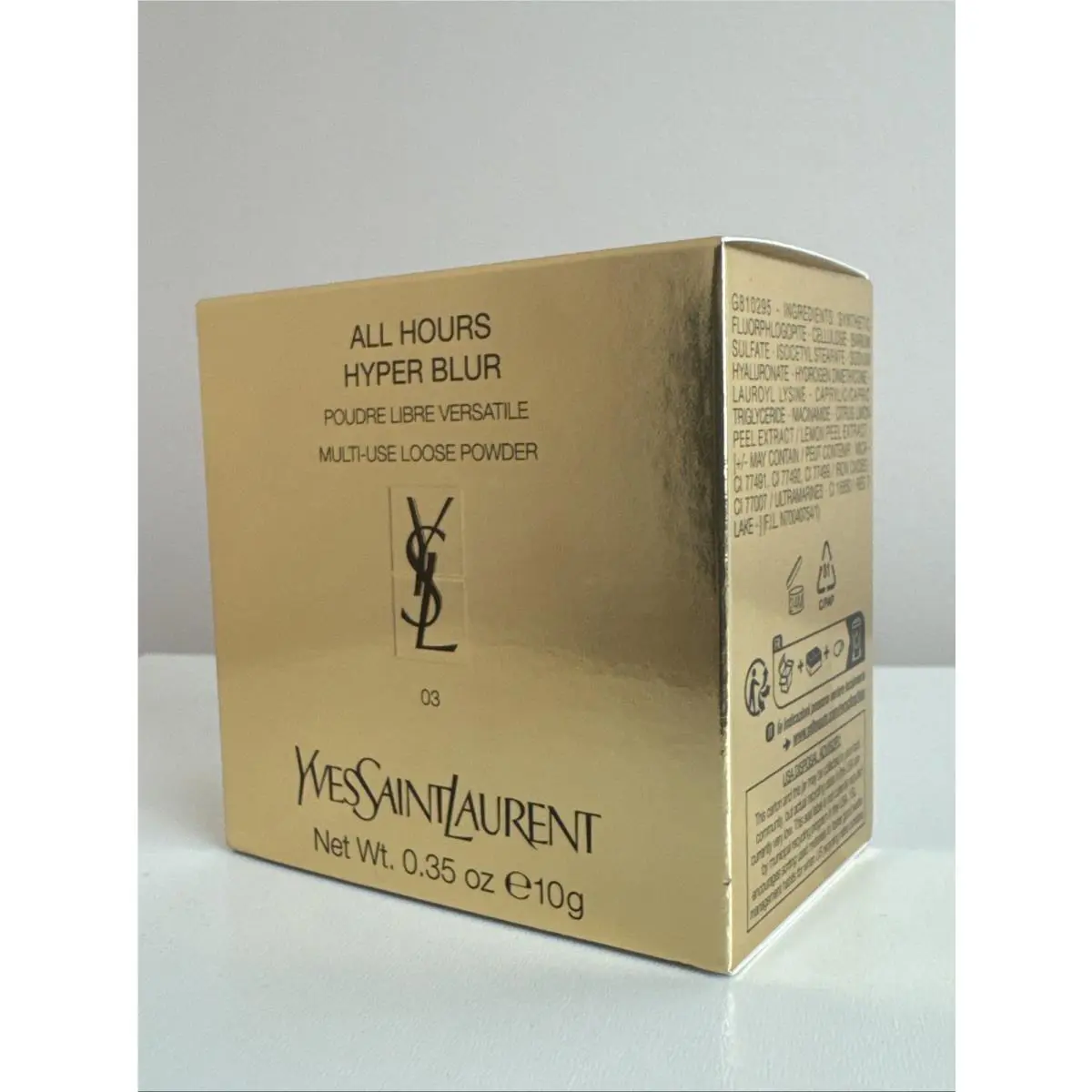 Yves Saint Laurent Ysl All Hours Hyper Blur Classic Multi Use Loose Powder 03-Marron .35oz/10gNEW