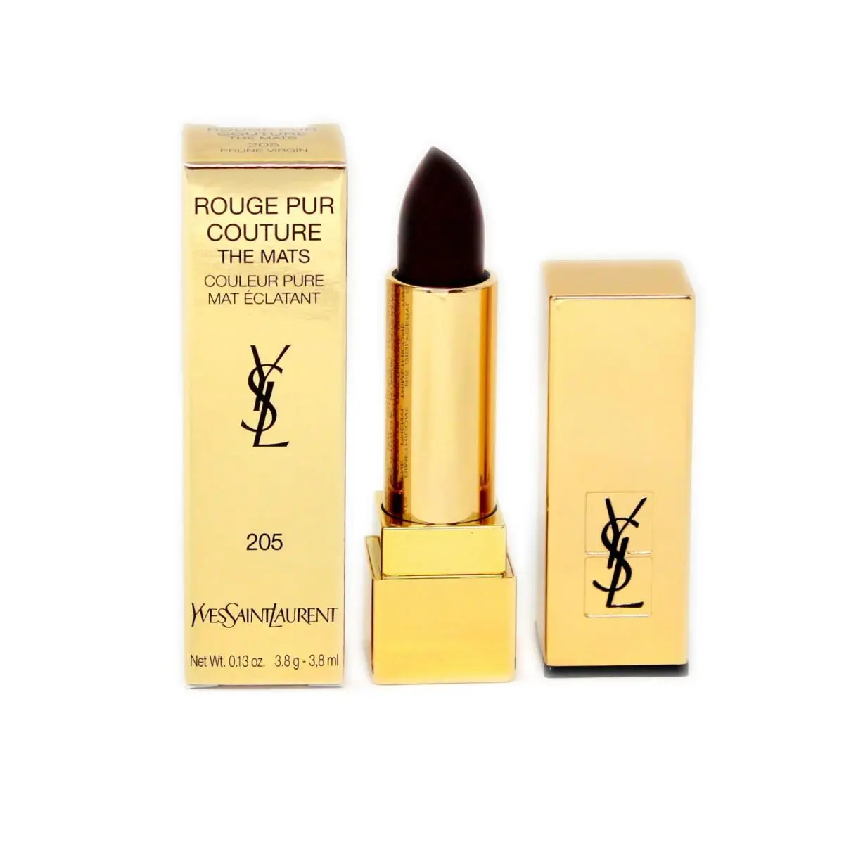 Yves Saint Laurent Ysl Rouge Pur Couture The Mats Couleur Pure 3.8ML 205-PRUNE Virg