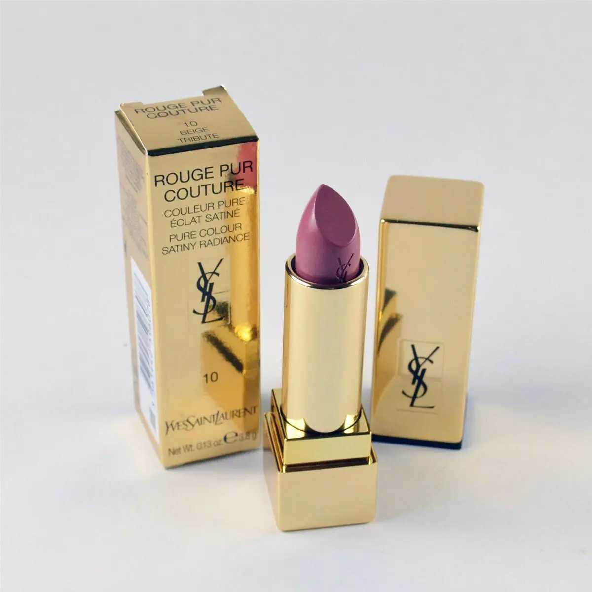 Yves Saint Laurent Rouge Pur Couture Lipstick 10 Beige Tribute - Full Size 3.8 g