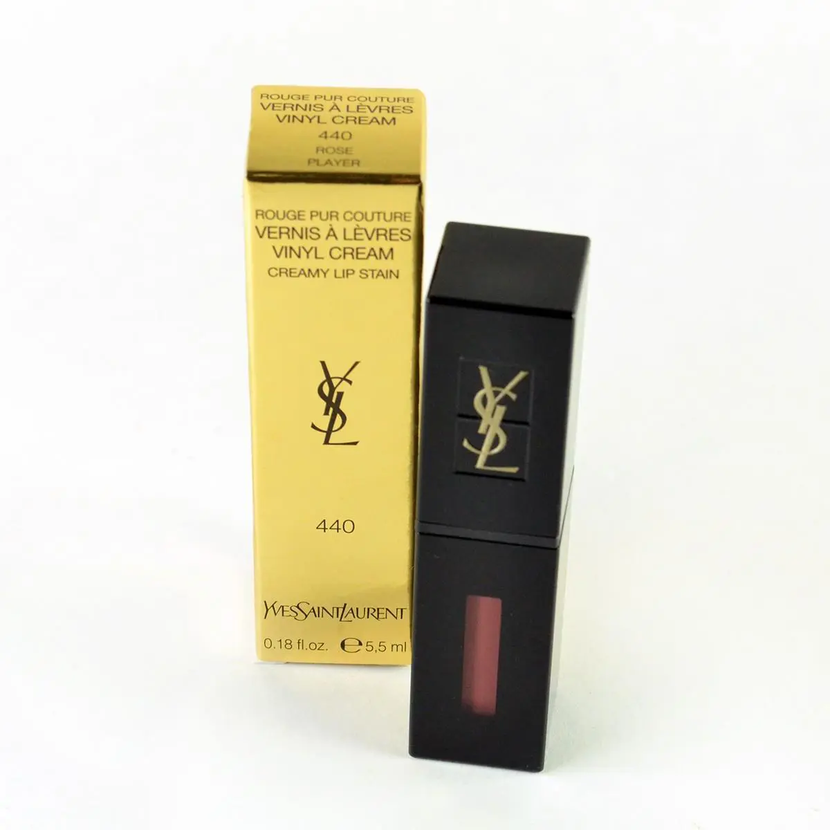 Yves Saint Laurent Vinyl Cream Lip Stain 440 Rose Player - Size 0.18 Oz. / 5.5mL