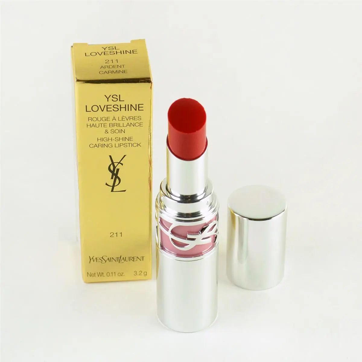 Yves Saint Laurent Ysl Loveshine Caring Lipstick 211 Ardent Carmine - Size 3.2 g