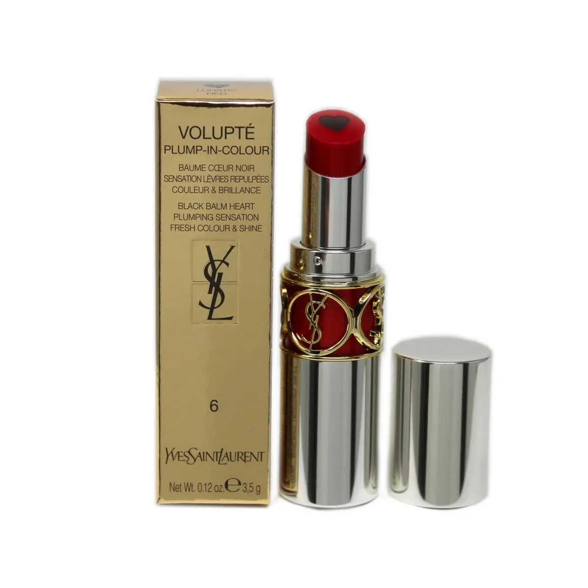 Yves Saint Laurent Volupte Plump IN Colour 3.5 G/0.12 Oz. 6 - Lunatic Red