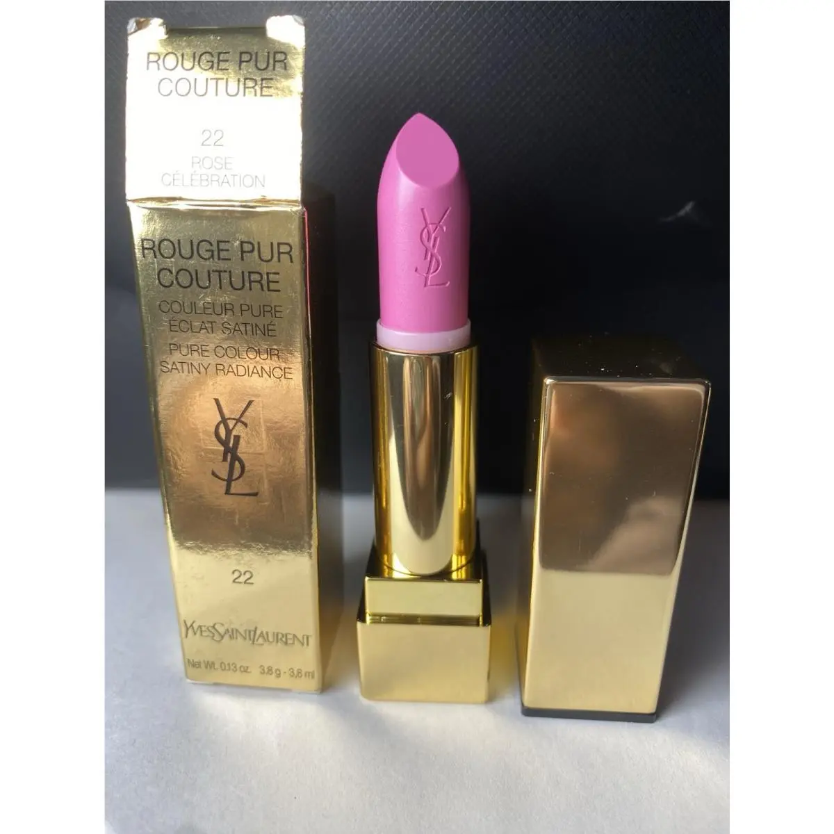 Yves Saint Laurent Rouge Pur Couture Lipstick Shade 22 Rose Celebration 3.8g