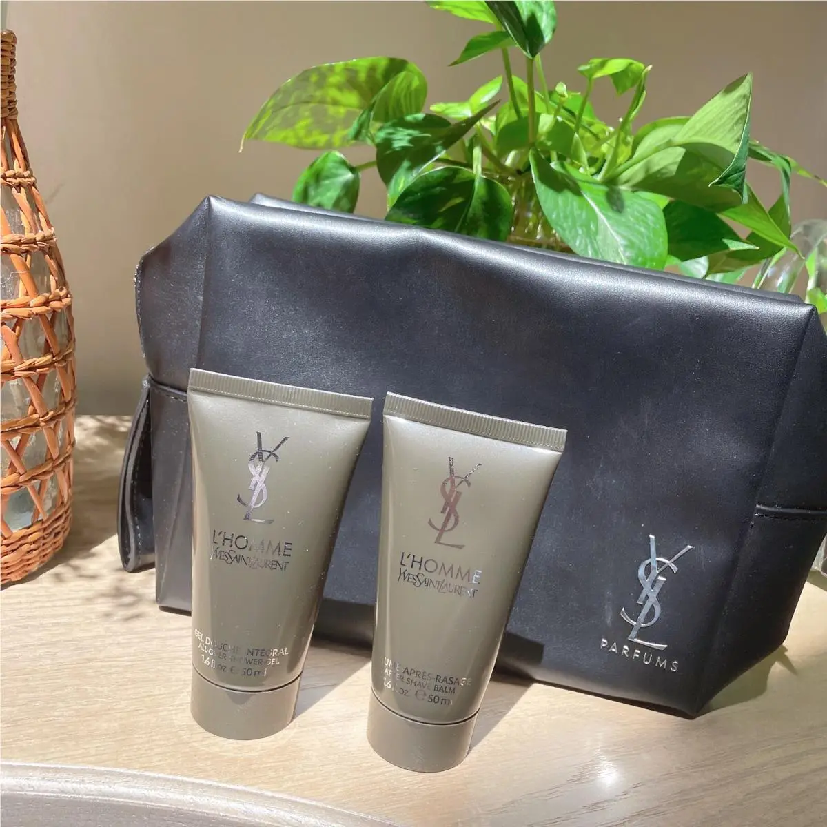 Ysl L`homme After Shave Balm Shower Gel 1.6 oz ea Bag by Yves Saint Laurent
