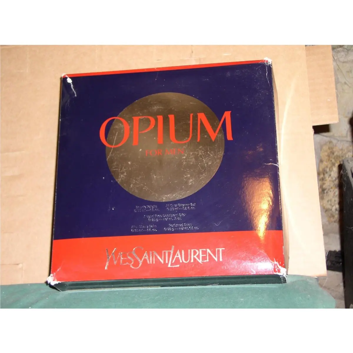 Ysl Blue 5 Pc Set Opium Pour Homme For Men Toilette Spray 1 Oz Old Version Nos by Yves Saint Laurent