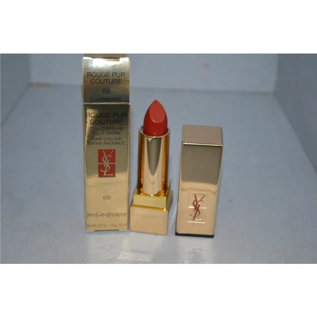 Yves Saint Laurent Rouge Pur Couture 68 Bordeaux Fatal .13oz Boxed