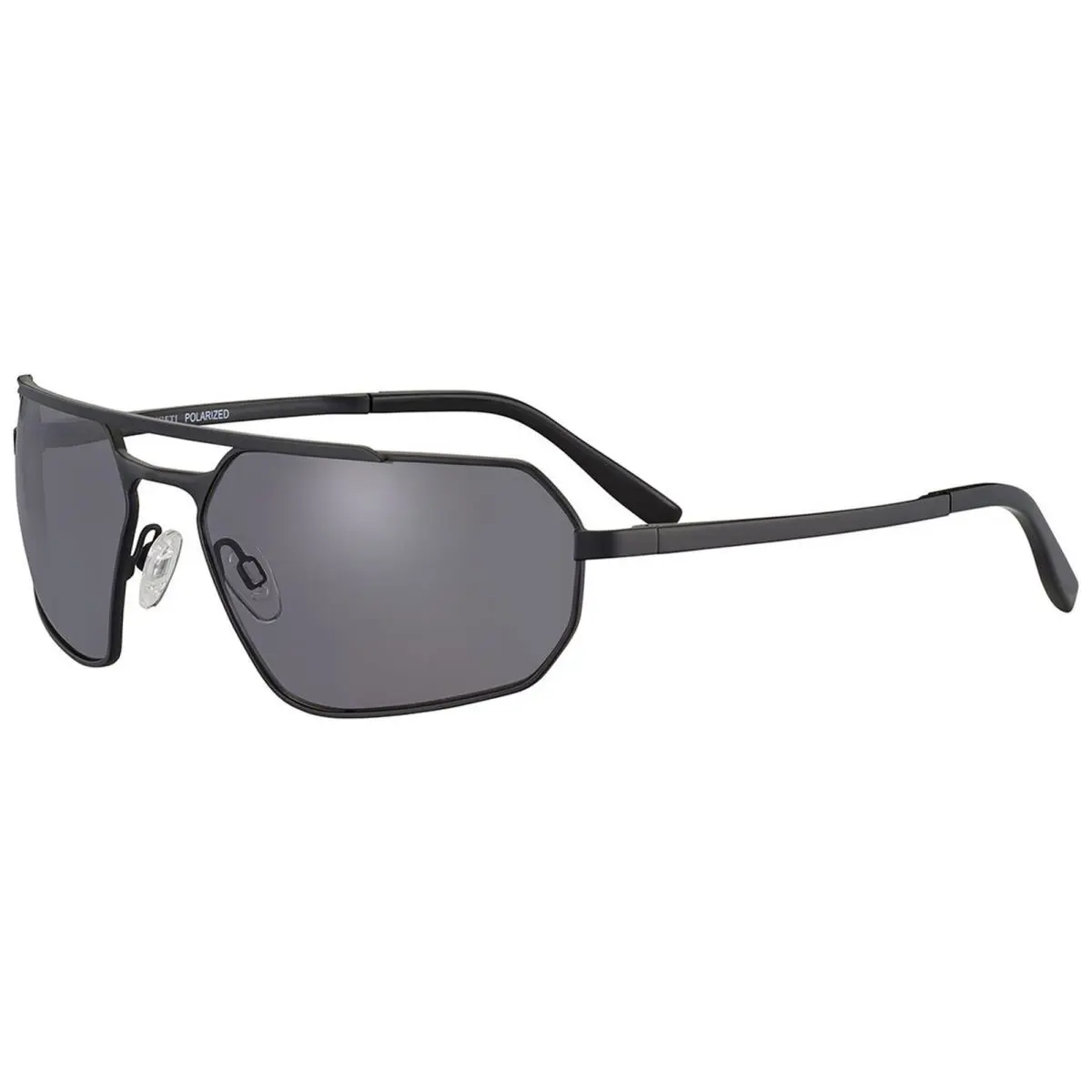 Serengeti Hinkley Polarized Photochromic Men`s Metal Sport Wrap Sunglasses Italy Matte Black/Smoke (01)