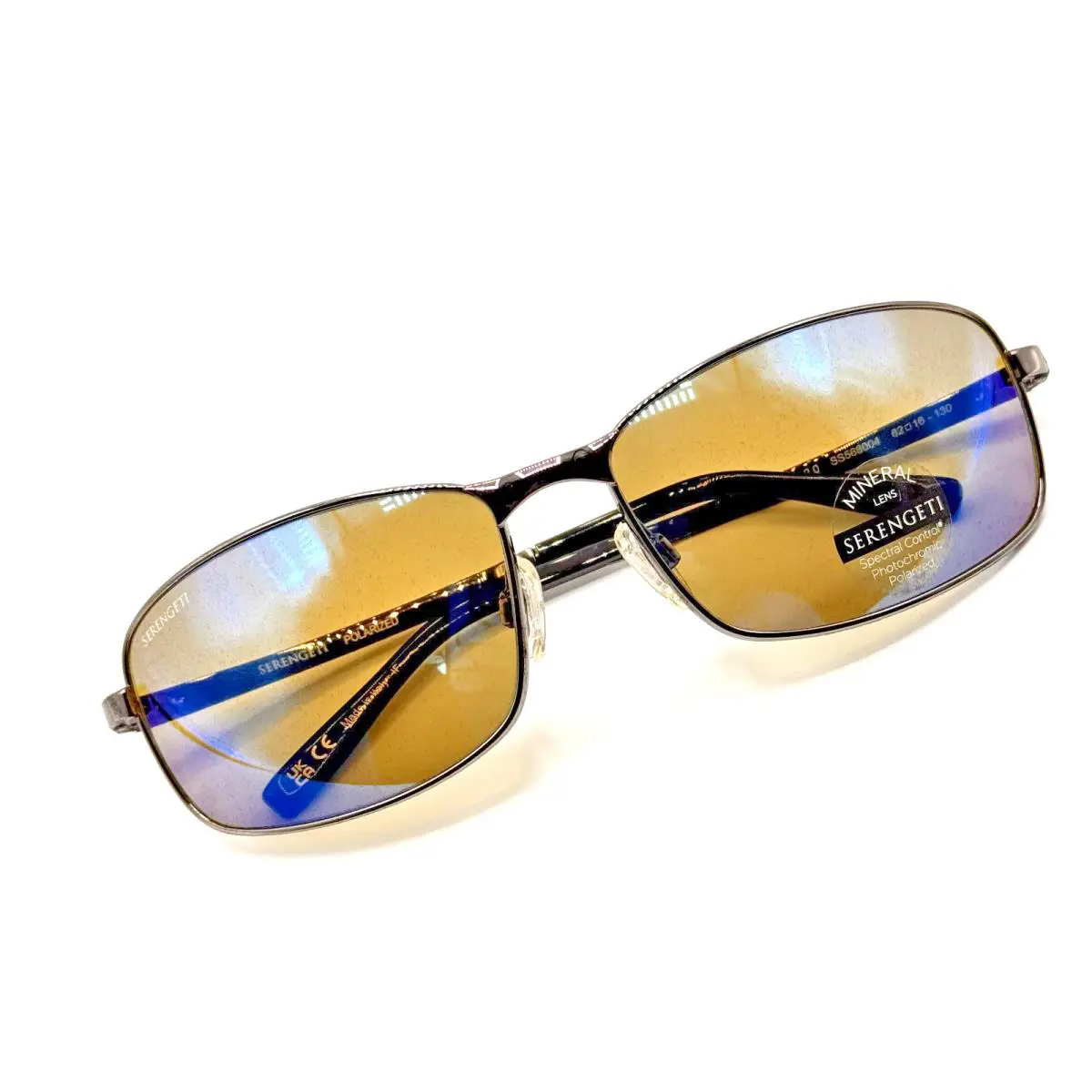 Sunglasses Tellaro 8820 Shiny Gunmetal Frame Mineral Polarized Lens by Serengeti