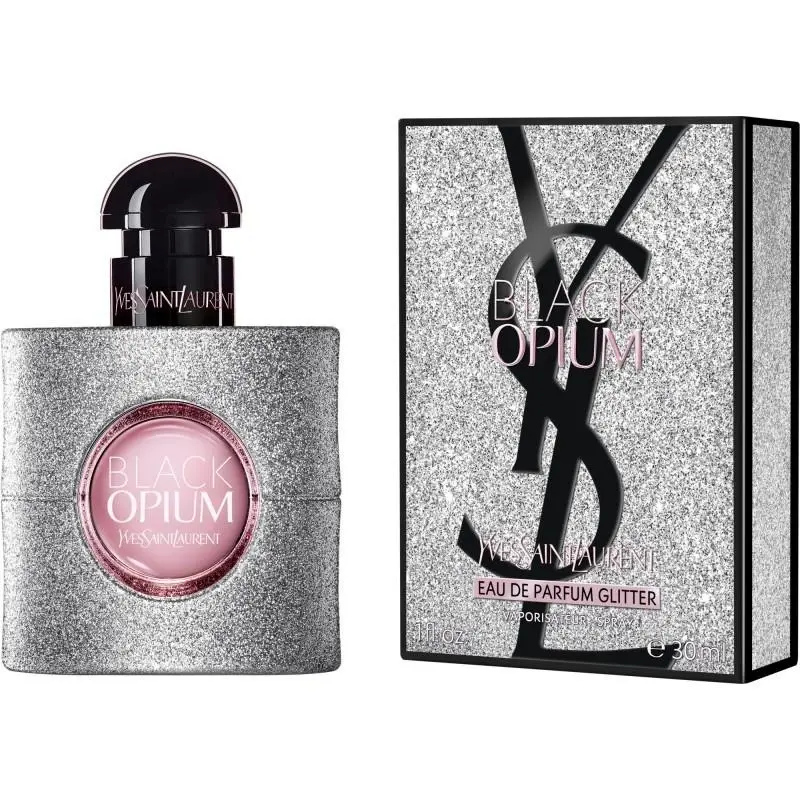 Yves Saint Laurent Ladies Black Opium Glitter Edp Spray 1.7 oz Fragrances