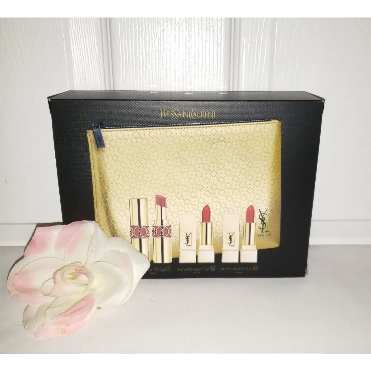 Yves Saint Laurent Ysl Lip Icons Lipstick Trio 4pc Limited Holiday Gift Set
