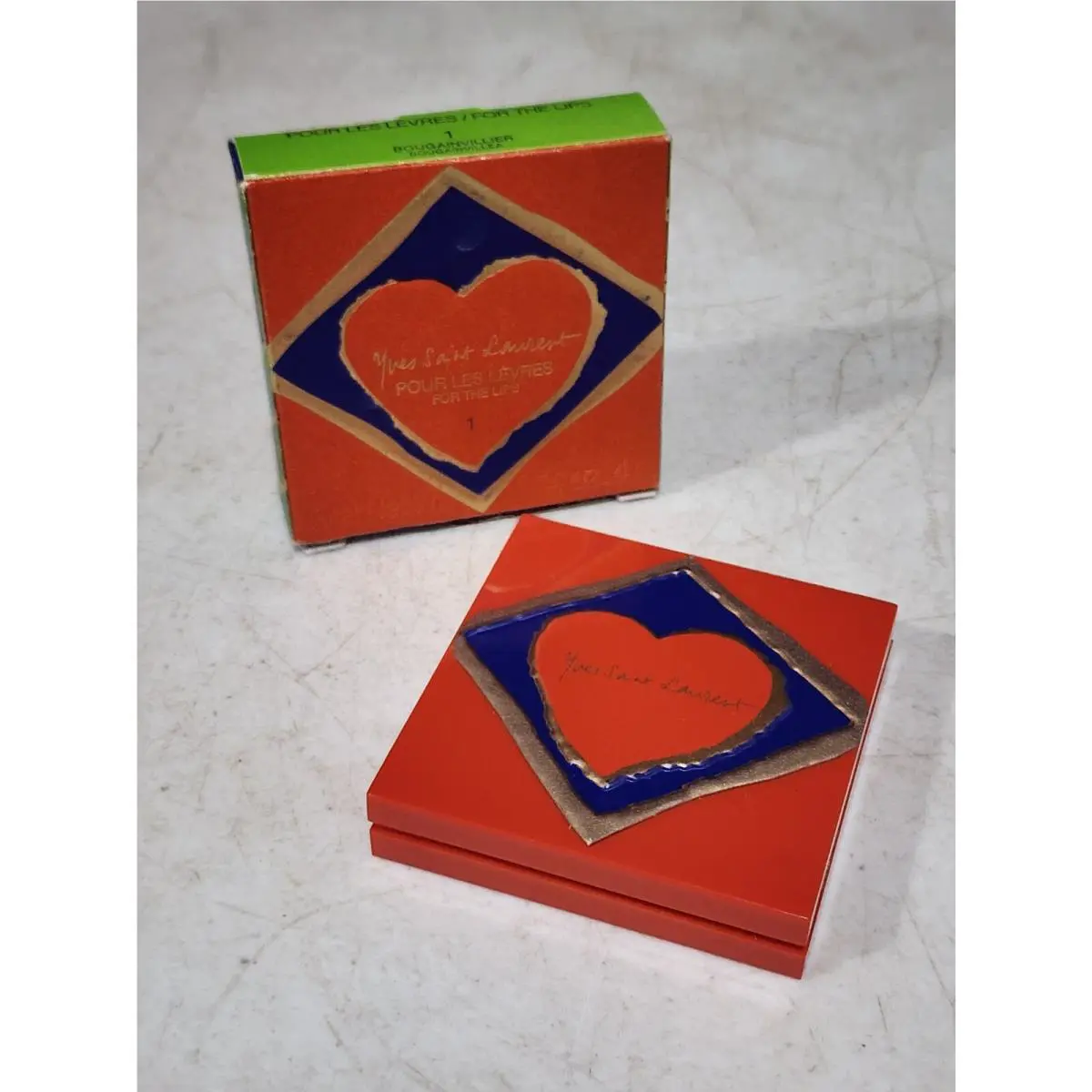 New- Vintage Yves Saint Laurent Ysl Rouge Pur Lipstick IN Heart Compact + Box