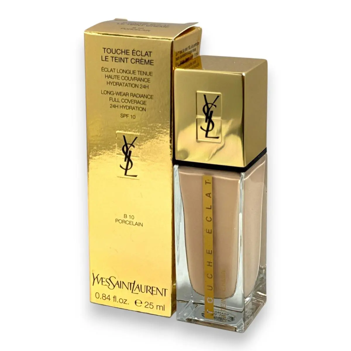 Yves Saint Laurent Ysl Long-wear Radiance Full Coverage 24H Hydration SPF10 B10 Porcelain 0.84oz