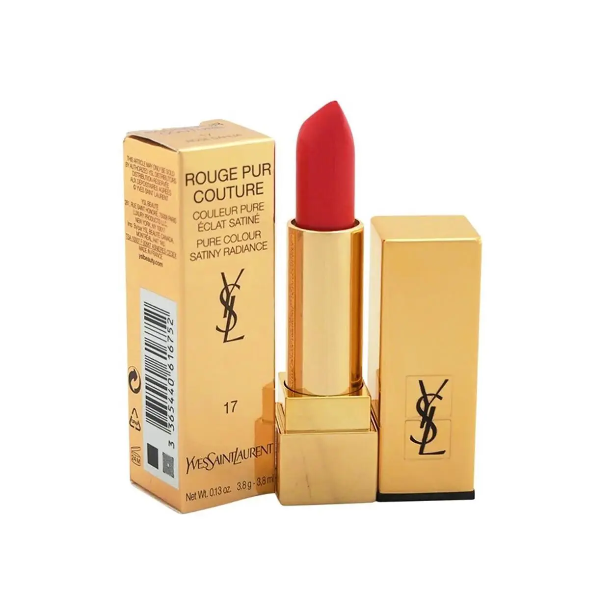 Yves Saint Laurent Rouge Pur Couture Lipstick 17 Rose Dahlia - 0.13 Oz. / 3.8 g