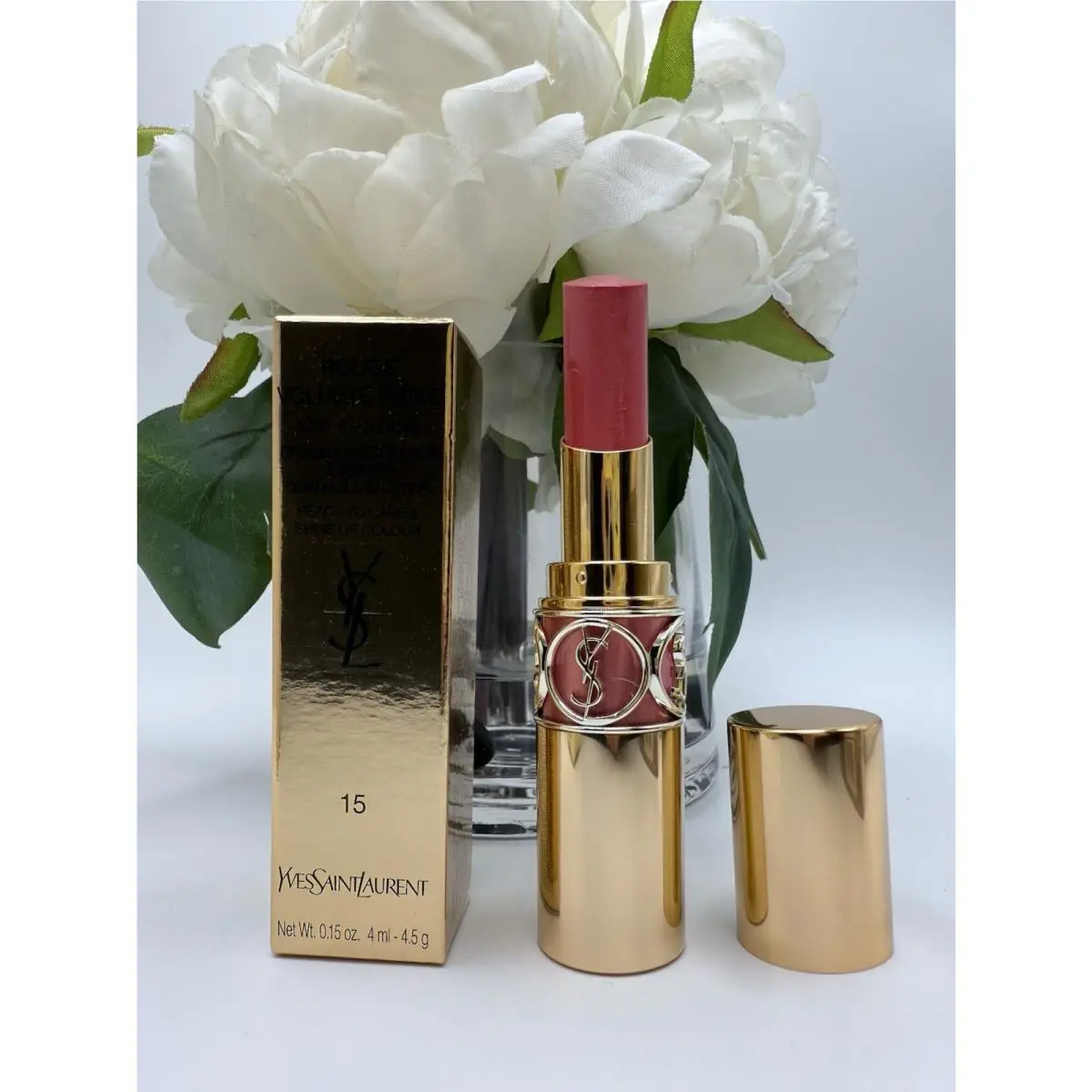 Yves Saint Lauren Rouge Volupte Shine Oil IN Stick 15 Corail Spontini .15oz