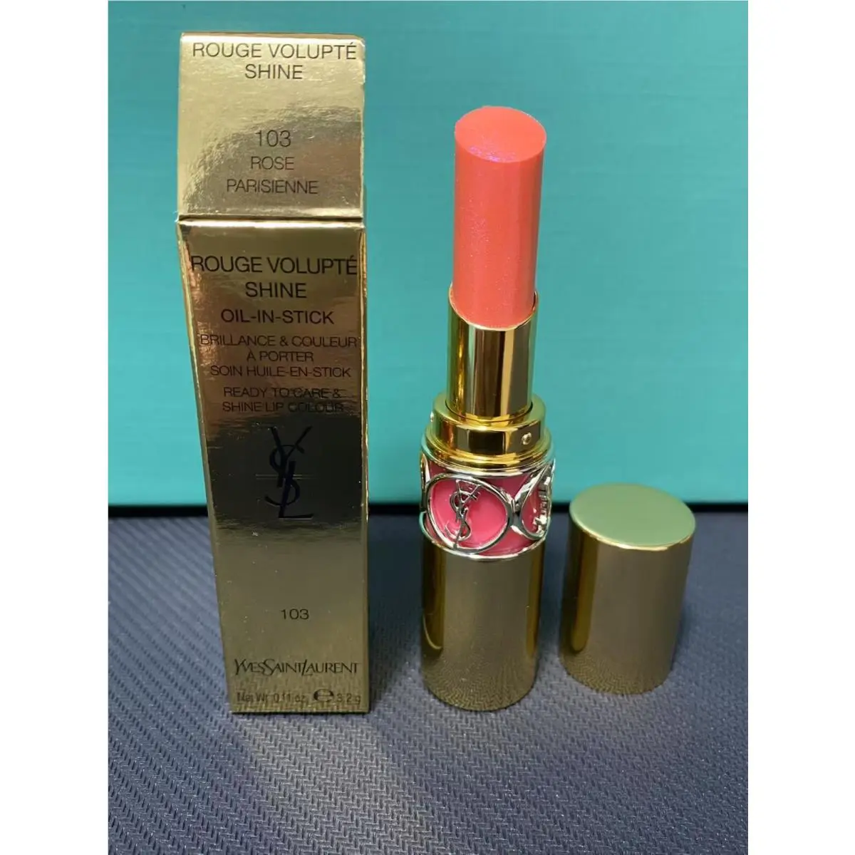 Yves Saint Laurent Ysl 103 Rose Parisienne Rouge Volupte Shine Oil-in-stick Lipstick