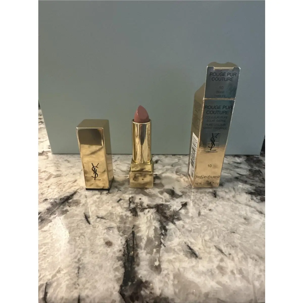 Ysl Yves Saint Laurent Rouge Pur Couture Lipstick 10 Beige Tribute 3.8 g
