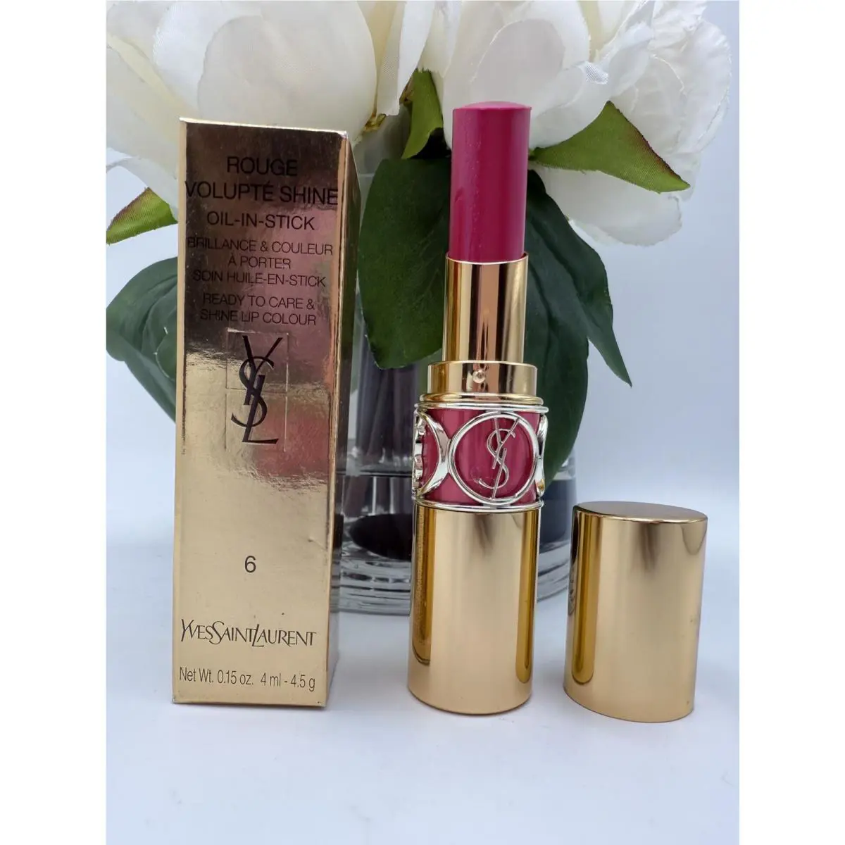Yves Sait Laurent Ysl Rouge Volupté Shine Oil-in-stick 6 Pink Safari 0.11 Oz